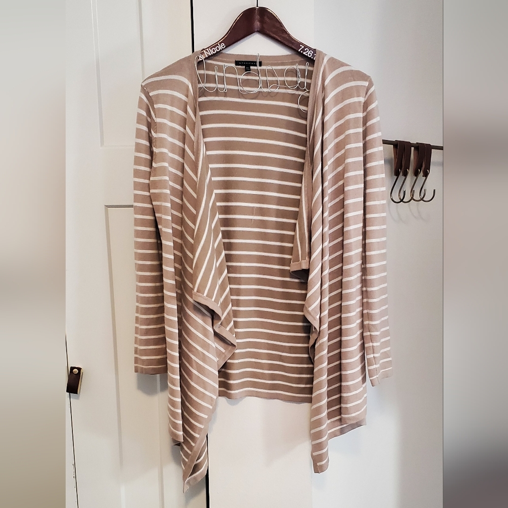 Tan sweater with camel elbow patches